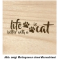 Mobile Preview: Holzbox "Leben mit Katze"