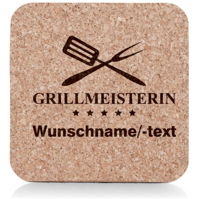 Untersetzer-Set "Grillmeisterin"