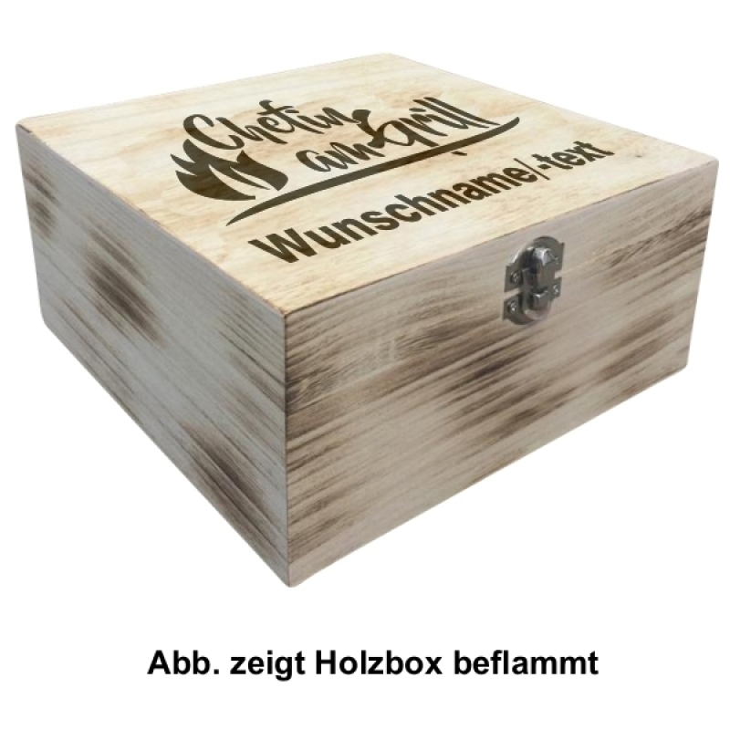 Holzbox "Chefin am Grill"