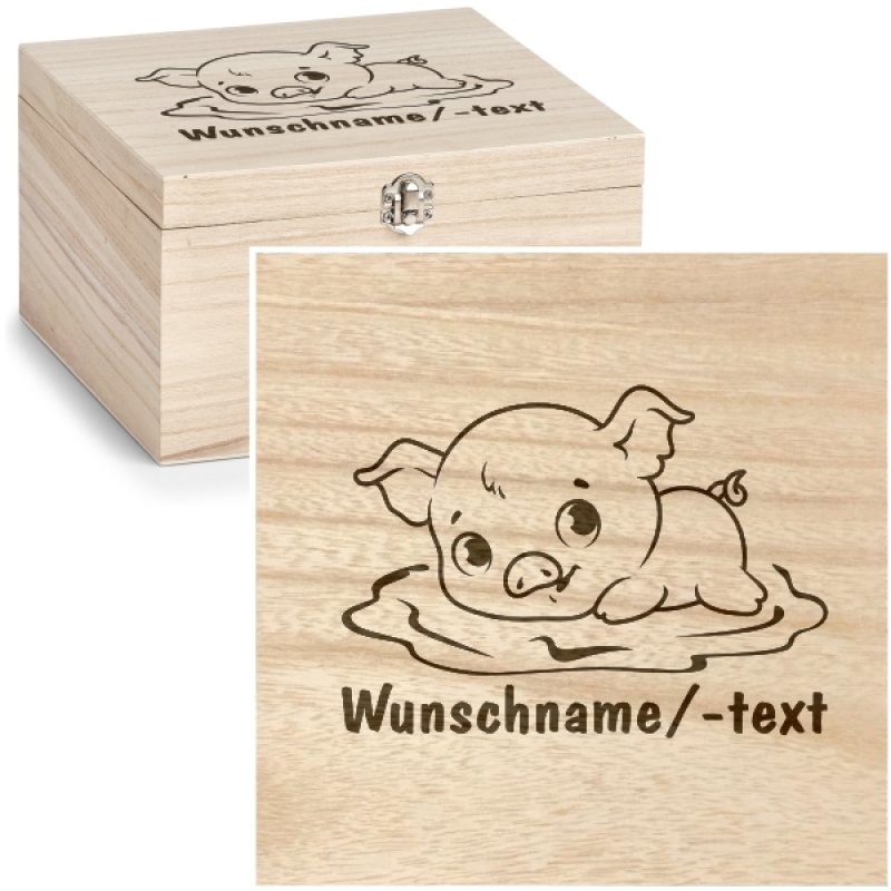 Holzbox "Schweinchen"