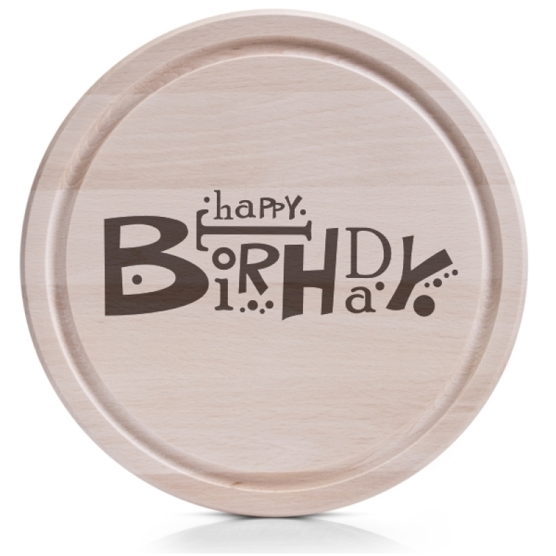 Brotzeit-Teller "Happy Birthday"