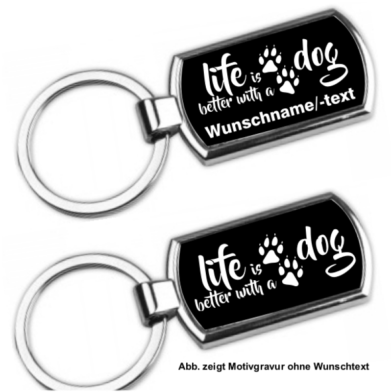 Schlüsselanhänger "Leben mit Hund"