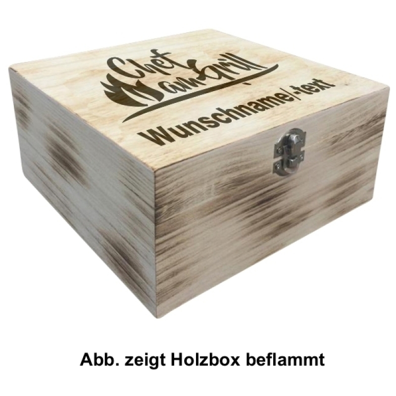 Holzbox "Chef am Grill"