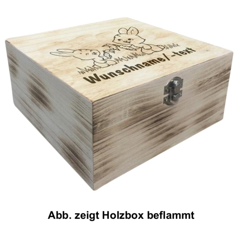Holzbox "Hasenfrühstück"